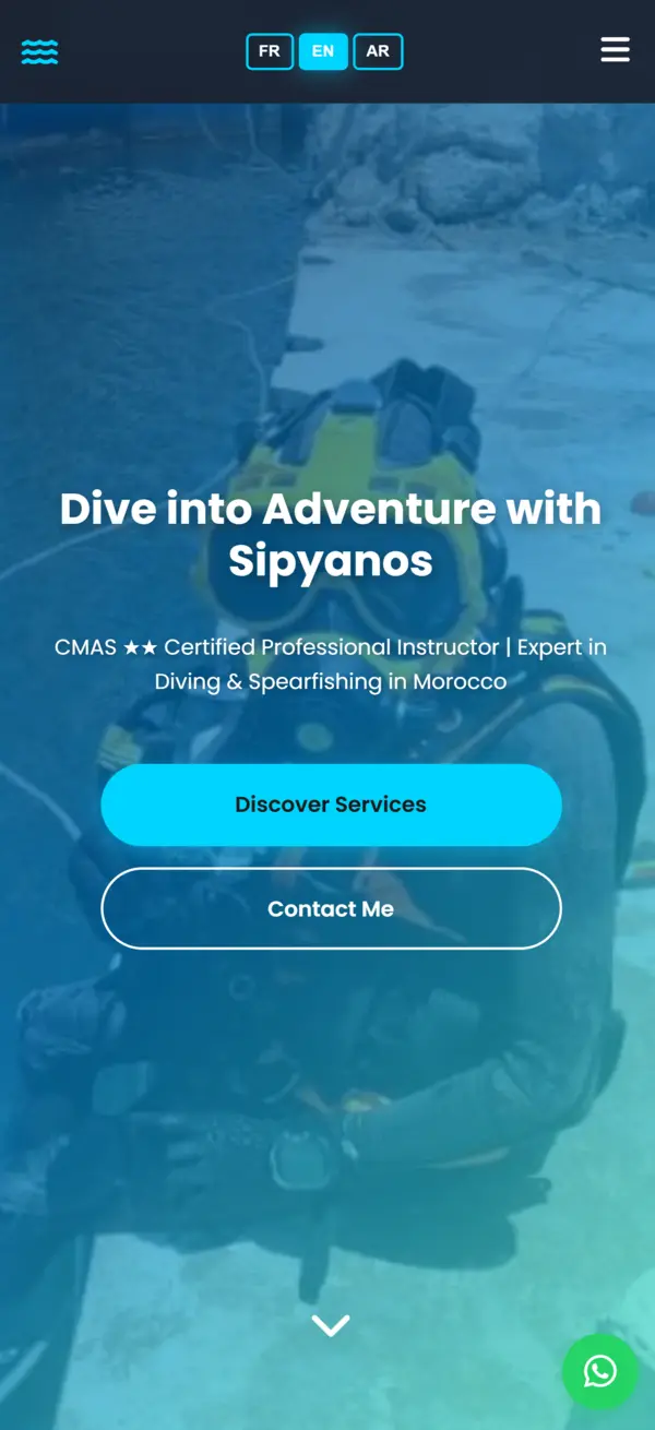 Sipyanos Diving Instructor Website - Professional CMAS Certified